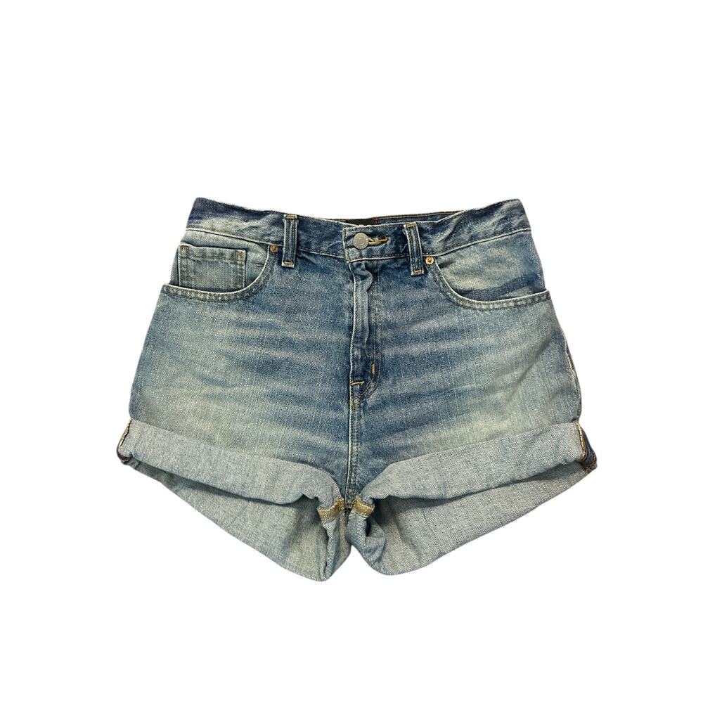 Women 27 Urban Outfitters BDG Mom High Rise Denim Jean Shorts Cuffed Cotton